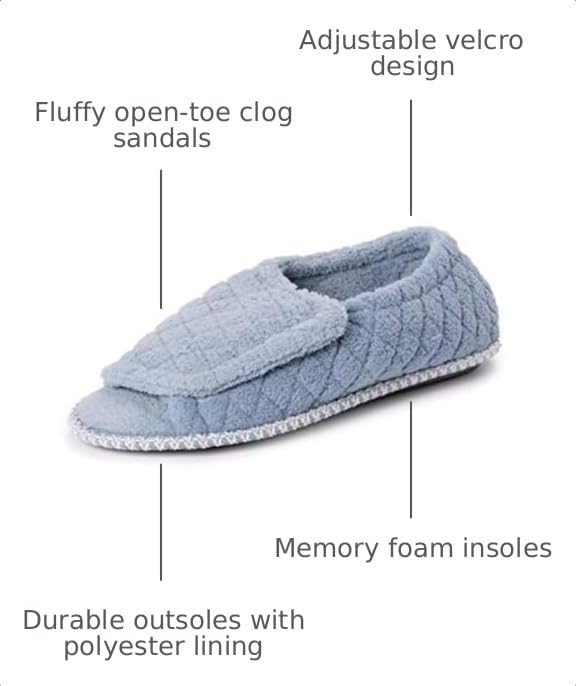 MUK LUKS womens Marylou Micro Chenille - Freesia Blue Slipper, Freesia Blue, Small USMUK LUKS womens Marylou Micro Chenille - Freesia Blue Slipper, Freesia Blue, Small USs