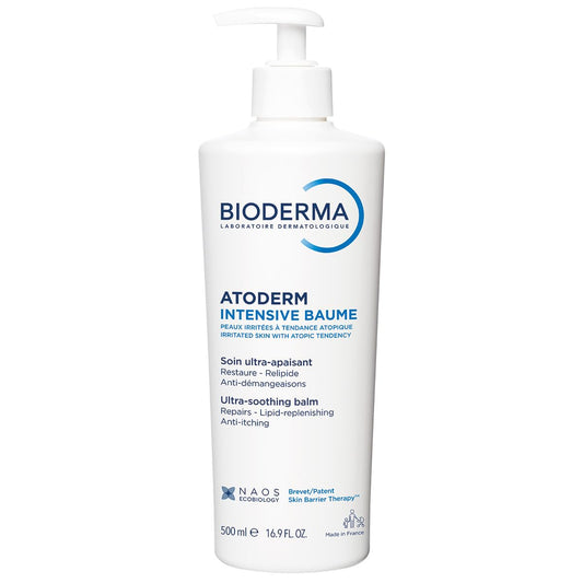 Bioderma Atoderm Intensive Balm, Hydrating Balm for Dry to Atopic Sensitive Skin, Face & Body Moisturizer with Ultra Soothing Anti-Itching Formula, Fragrance-Free, Non-Greasy & Non-Sticky for Family