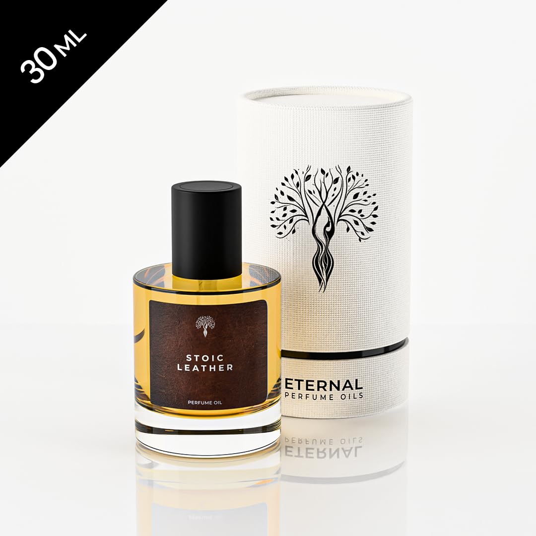Eternal perfume oils Stoic Leather perfumes for women Long Lasting womens perfume Designer Perfume for Men Alcohol Free Unisex Organic Eau De Perfum 1 FL Oz