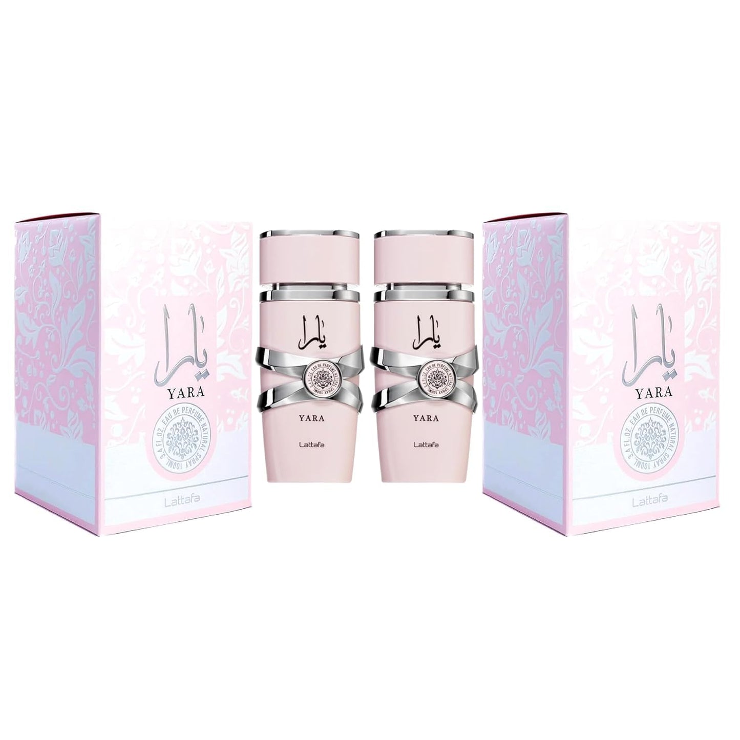 Lattafa Yara for Women Eau de Parfum Spray, 3.4 Ounce (Pack of 2)
