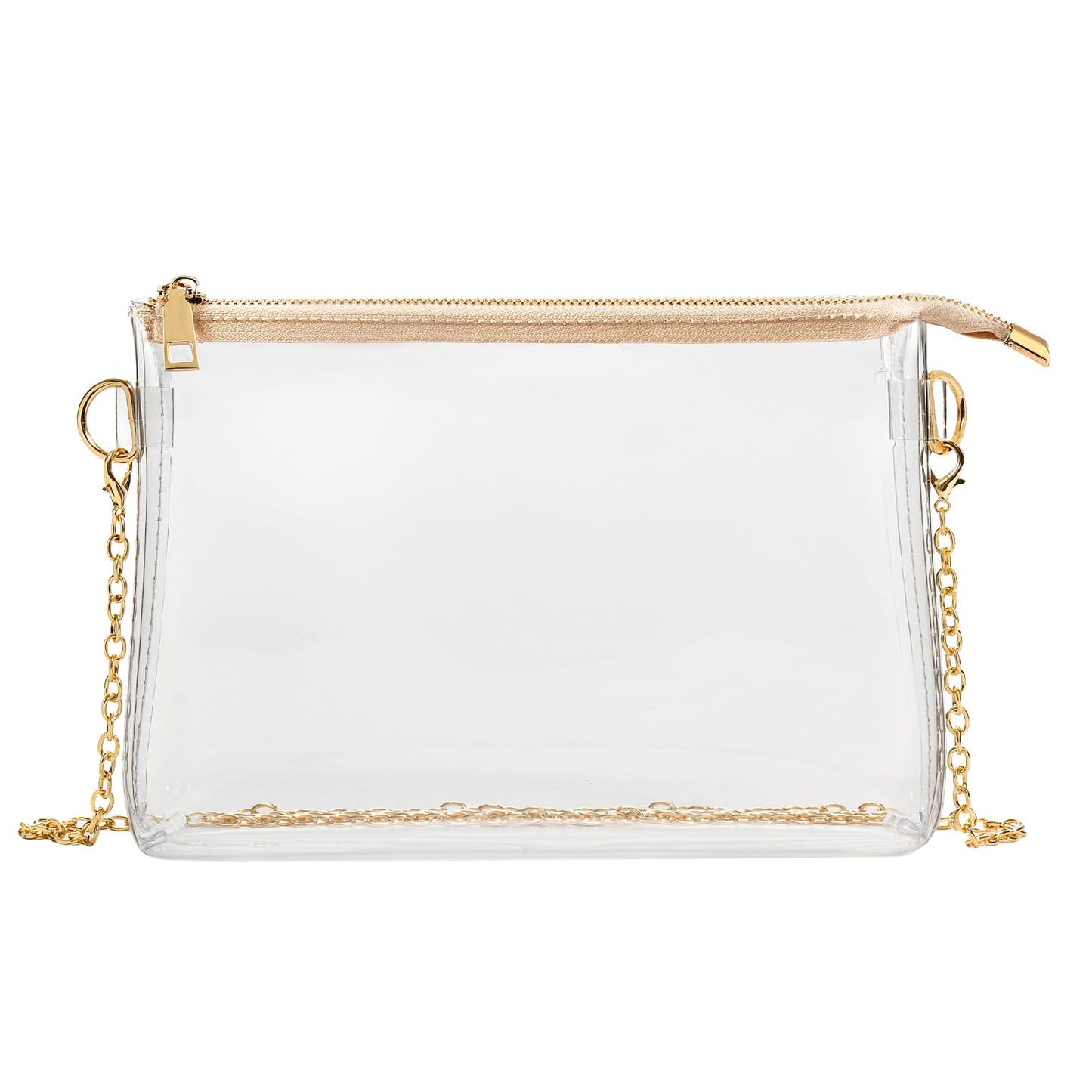 BS-VOG Clear Purse for Women - Stadium Approved Small Crossbody Bag with Zipper, Clear Stadium Bag for Concerts, Sports
