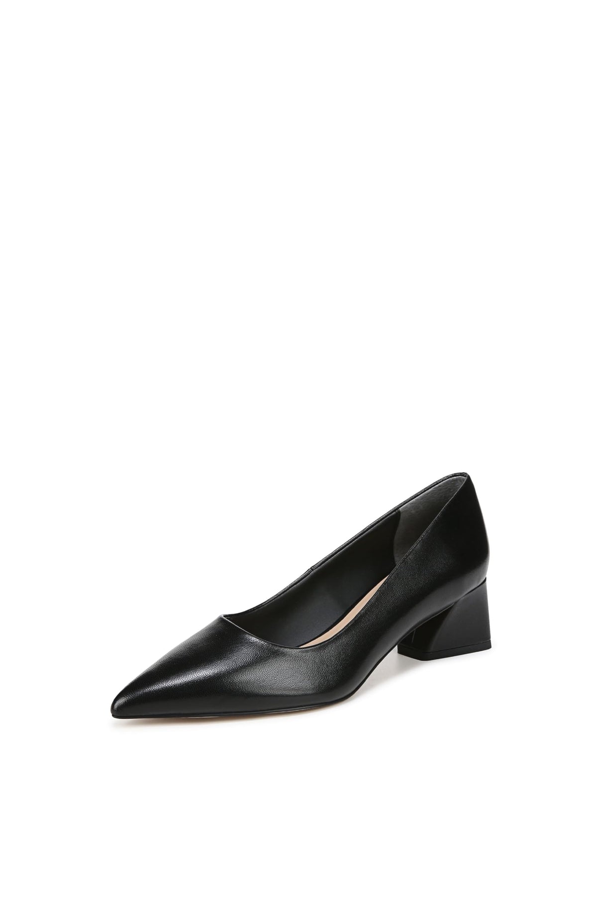 Franco Sarto Womens Racer Pointed Toe Block Heel Pump Black Leather 10 MFranco Sarto Womens Racer Pointed Toe Block Heel Pump Black Leather 10 M