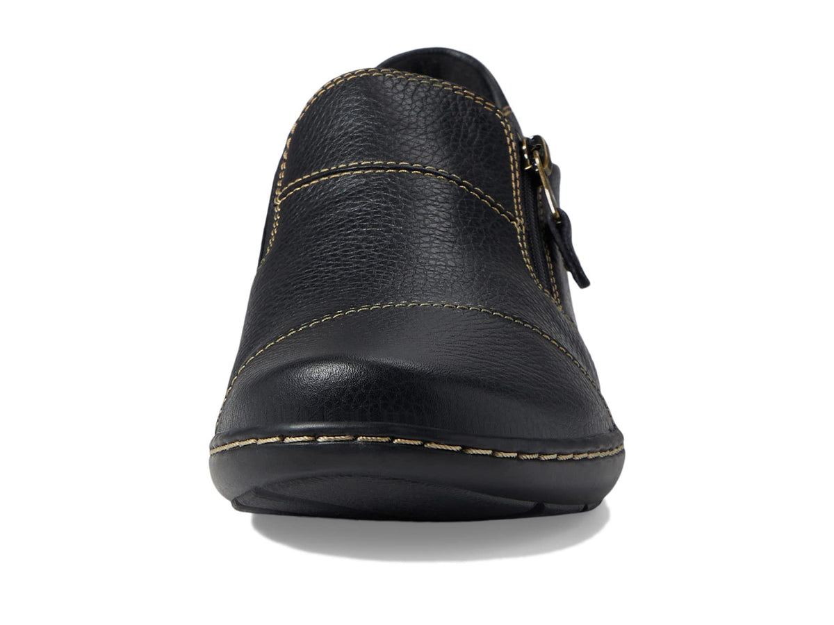 Clarks womens Cora Harbor Loafer, Black Leather, 9.5 USClarks womens Cora Harbor Loafer, Black Leather, 9.5 US