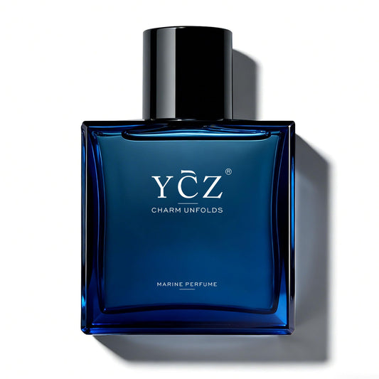 Ycz Midnight Marine Eau de Parfum for Men, 1.7 Fl Oz (50 mL), Long-Lasting Cologne, Fresh Marine & Woody Fragrance with Grapefruit, Ginger and Cedar Notes for Daily Wear, Date Night and Gifts