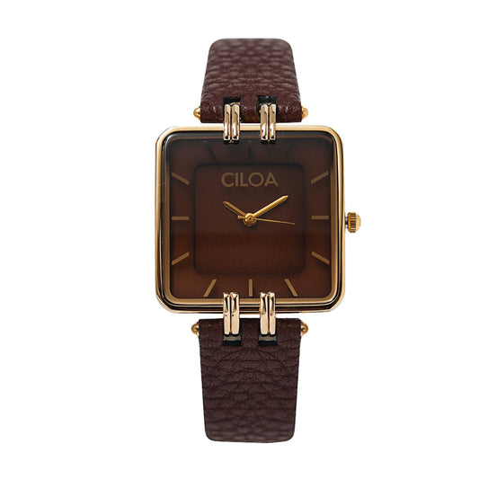 Women's Leather Strap Watch Dainty Elegant Gold Watches for Women Classic Casual Fashion Square Ladies Watch Gifts Present for Her