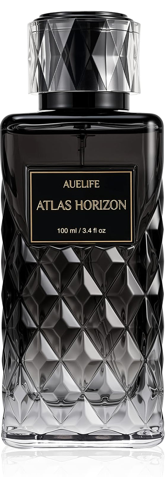 Auelife Cologne for Men, Alcohol-Free Long Lasting Perfume Fragrance, Fresh Lemon Citrus & Marine Scent with Cedar, Patchouli & Musk, 100ml / 3.4 Fl Oz, Daily Wear, Father’s Day Gift (NAVY MERIDIAN)