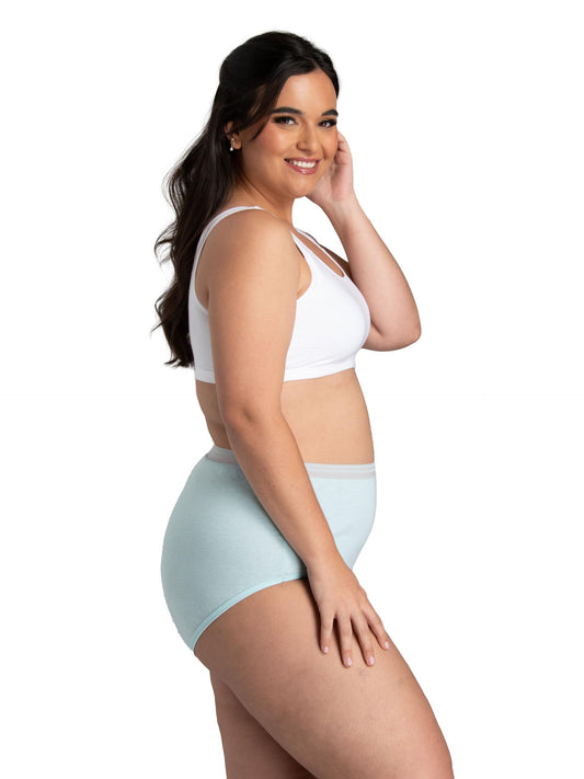 Fruit of the Loom womens Tag Free Cotton Panties (Regular & Plus Size) Briefs, Brief - 12 Pack Assorted Colors, 9 US