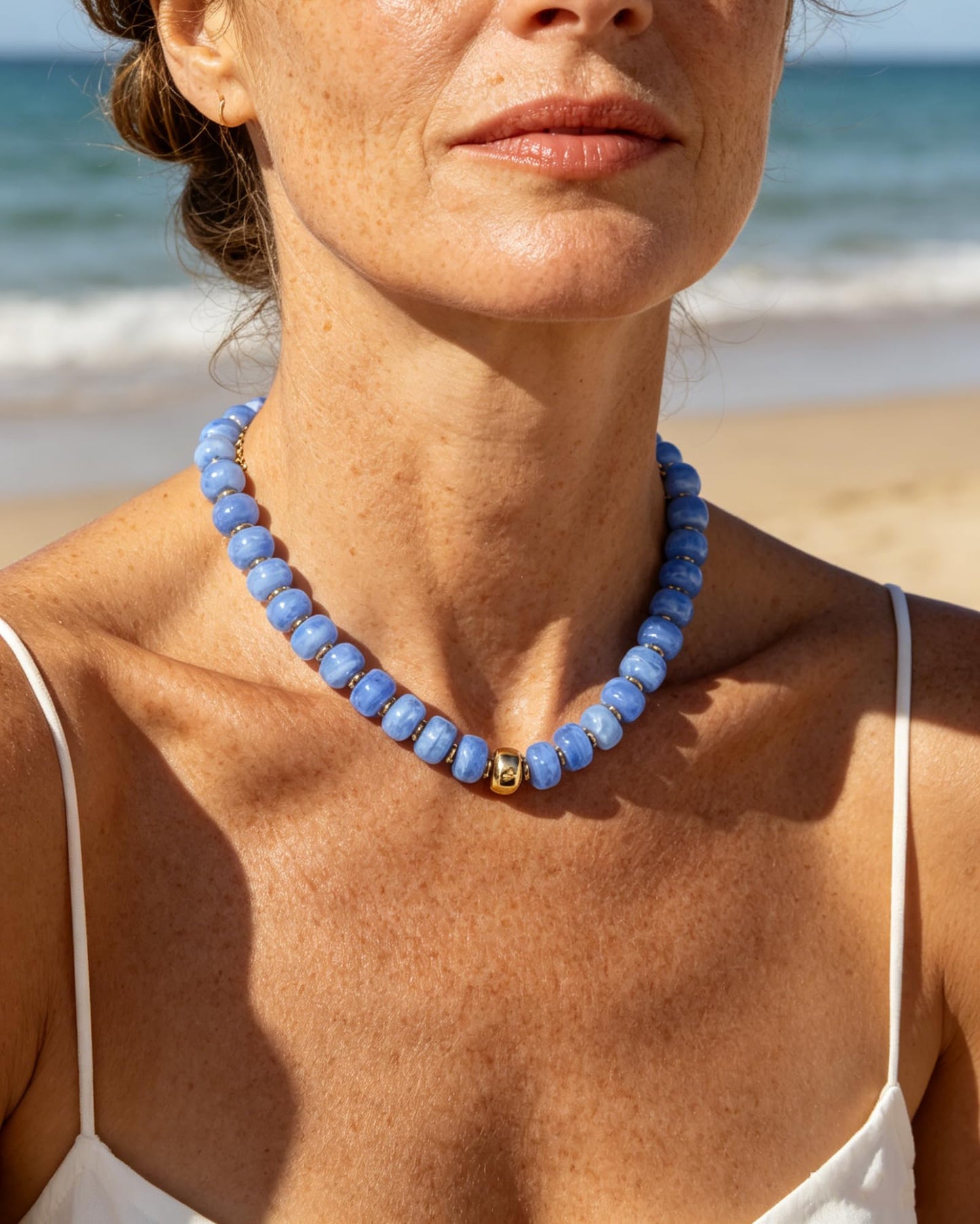 Chunky Beaded Statement Necklace for Women Trendy Colorful Boho Resin Bead Choker Necklaces Summer Handmade Jewelry Gifts Accessories
