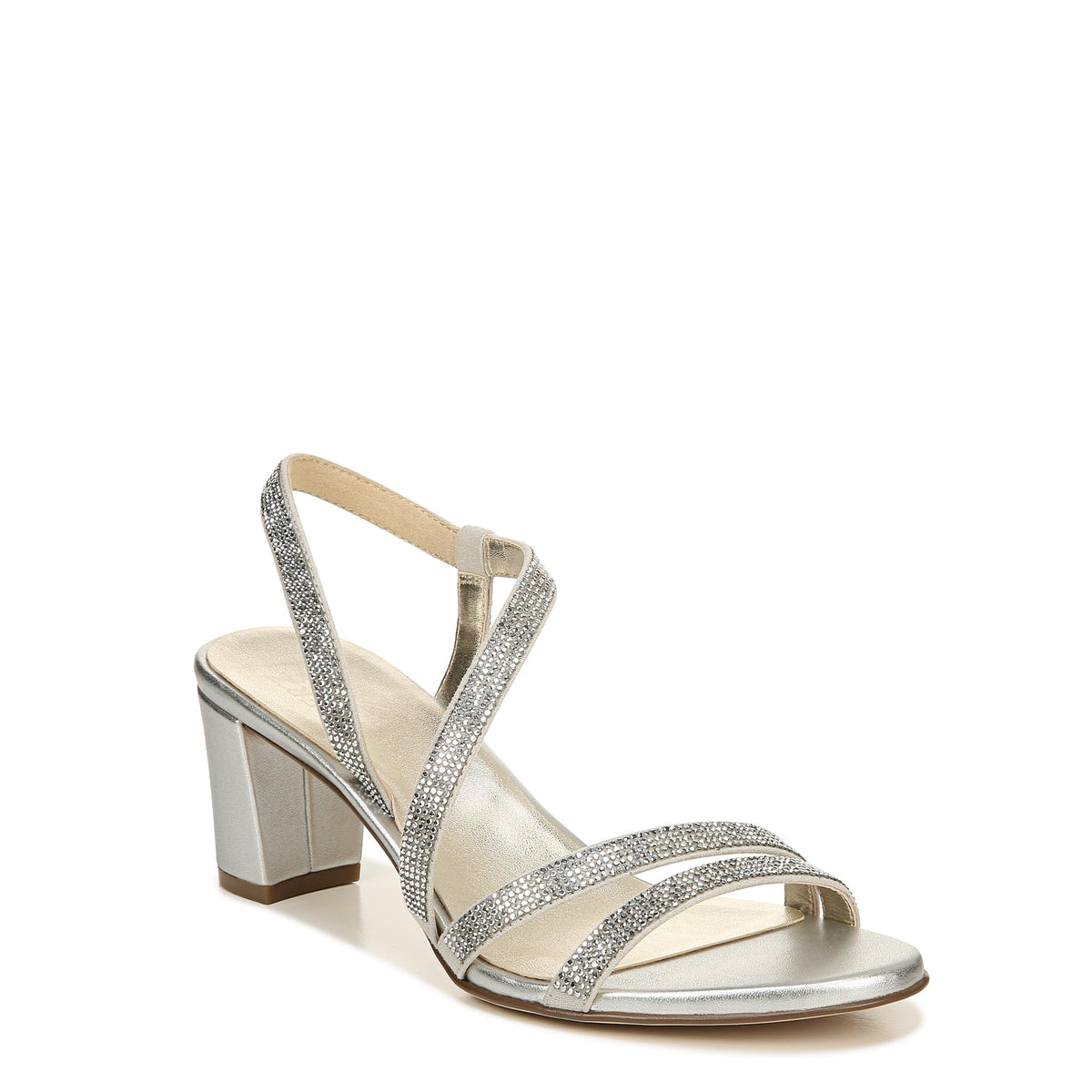 Naturalizer Womens Vanessa2 Rhinestone Embellished Strappy Heeled Sandal ,Silver ,9MNaturalizer Womens Vanessa2 Rhinestone Embellished Strappy Heeled Sandal ,Silver ,…