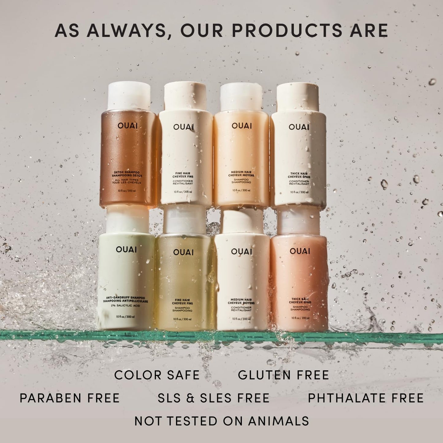 OUAI Leave In Conditioner & Heat Protectant for Hair - Prep Hair for Styling or Use as Detangling Spray to Fight Frizz & Flyaways - No Parabens, Sulfates or Phthalates (4.7 oz)