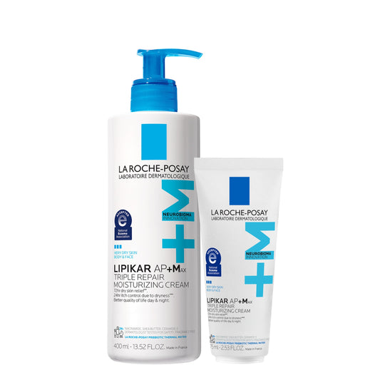 La Roche-Posay Lipikar AP+MAX Triple Repair Moisturizing Body Cream | Face & Body Lotion for Dry Skin with Shea Butter & Niacinamide | Gentle Moisturizer for Very Dry, Rough & Sensitive Skin