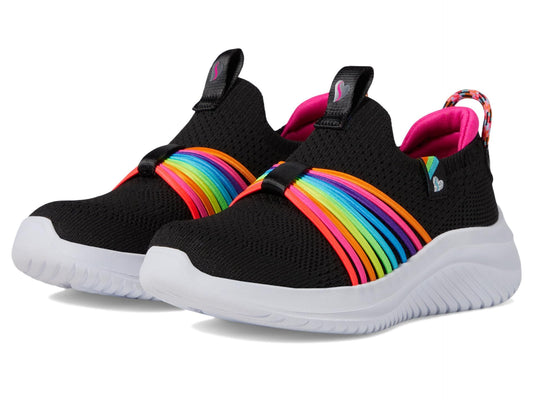 Skechers Kids Girls Ultra Flex 3.0 Sneaker, Black/Multi, 4.5 Big KidSkechers Kids Girls Ultra Flex 3.0 Sneaker, Black/Multi, 4.5 Big Kid