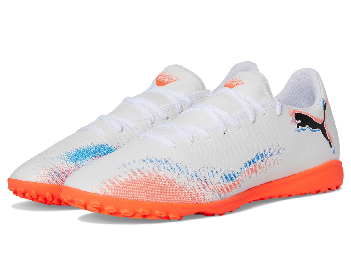 PUMA Men's Future Play Turf Trainer Soccer Cleats Sneaker, White-Black-Glowing Red AH25, 8.5PUMA Men's Future Play Turf Trainer Soccer Cleats Sneaker, White-Black-Glowing Red A…