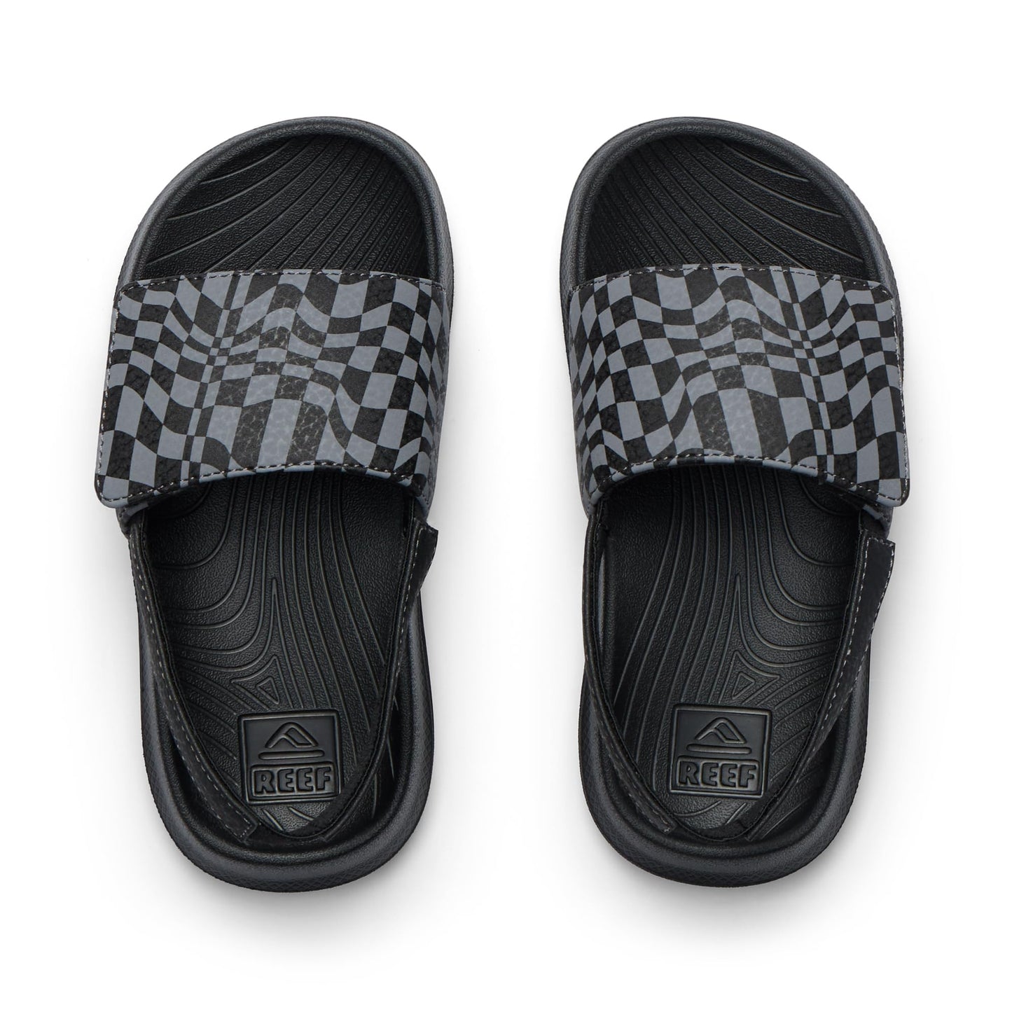 REEF Boys Sandals, Toddler/Little Kid Salty Slide, Black/White, 8REEF Boys Sandals, Toddler/Little Kid Salty Slide, Black/White, 8