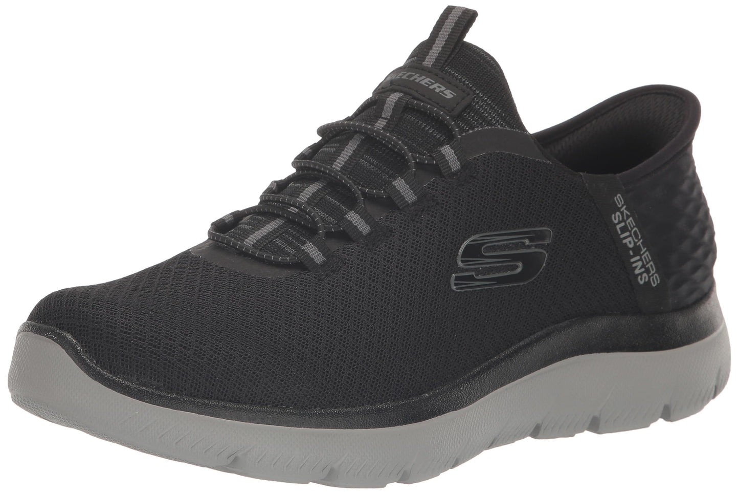 Skechers Men's Summits High Range Hands Free Slip-in Sneaker, Black/Charcoal, 9 WideSkechers Men's Summits High Range Hands Free Slip-in Sneaker, Black/Charcoal, 9 Wide