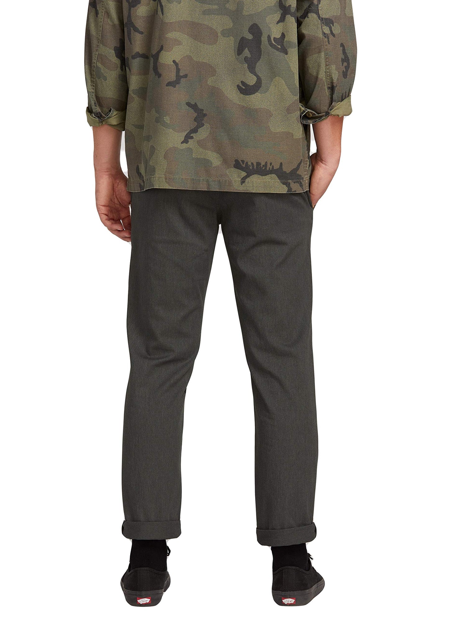 Volcom Men's Frickin Modern Fit Stretch Chino Pant, Black 1, 33W x 30L