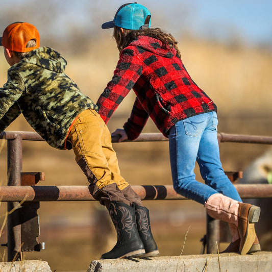 Rollda Kids Cowboy Boots for Boys Girls Western Square Toe Cowgirl Boots with Walking Heel (Toddler/Little Kid/Big Kid), Pull-on TabsRollda Kids Cowboy Boots for Boys Girls Western Square Toe Cowgirl Boots with Wa…