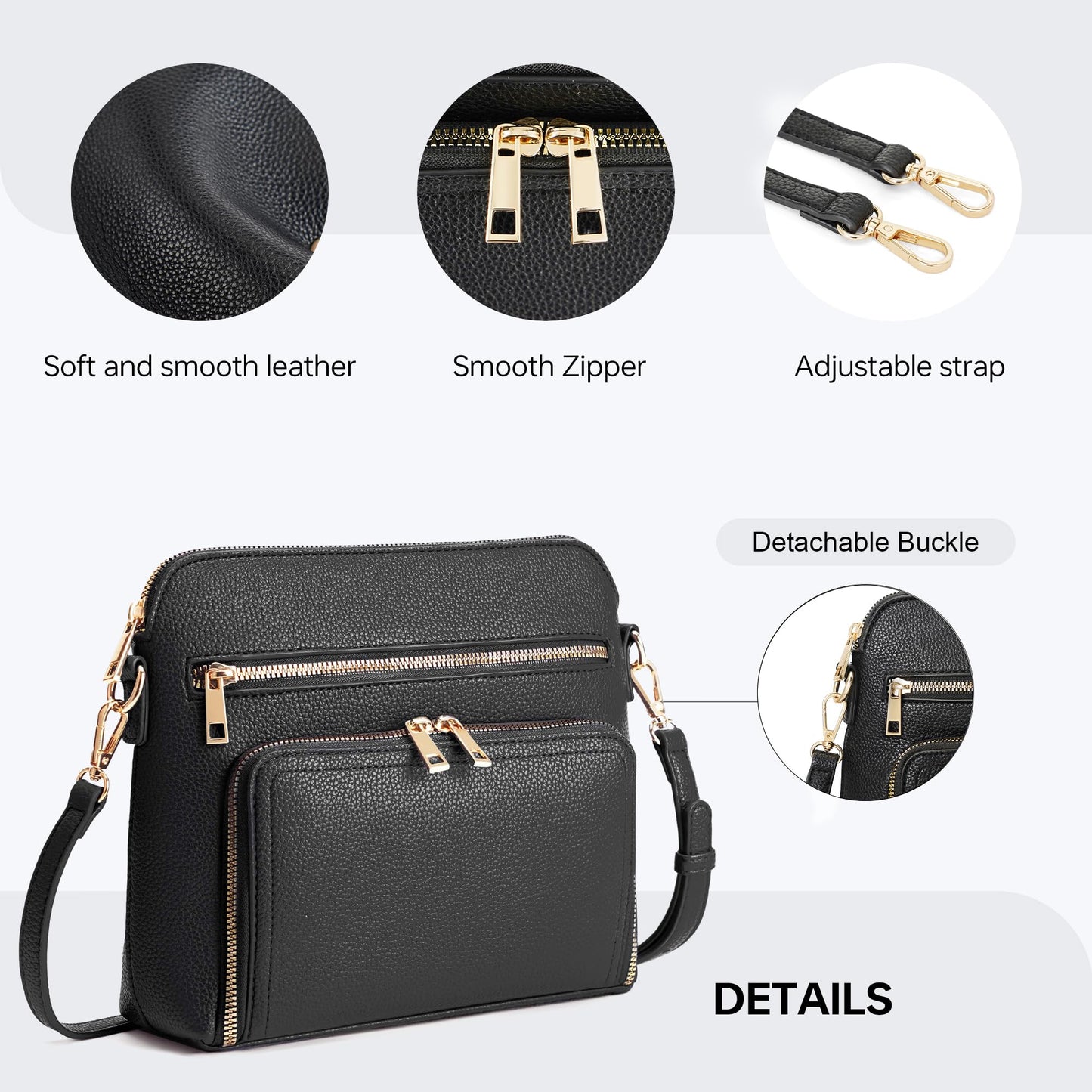 Crossbody Purses for Women Small Crossbody Bags for Women with Built in RFID Wallet