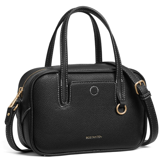 BOSTANTEN Small Crossbody Bag for Women Vegan Leather Purse | Lightweight, Top Handle, Adjustable Strap, Compact Storage for Travel Shopping Everyday