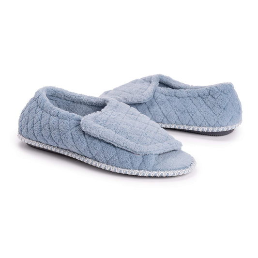 MUK LUKS womens Marylou Micro Chenille - Freesia Blue Slipper, Freesia Blue, Small USMUK LUKS womens Marylou Micro Chenille - Freesia Blue Slipper, Freesia Blue, Small USs