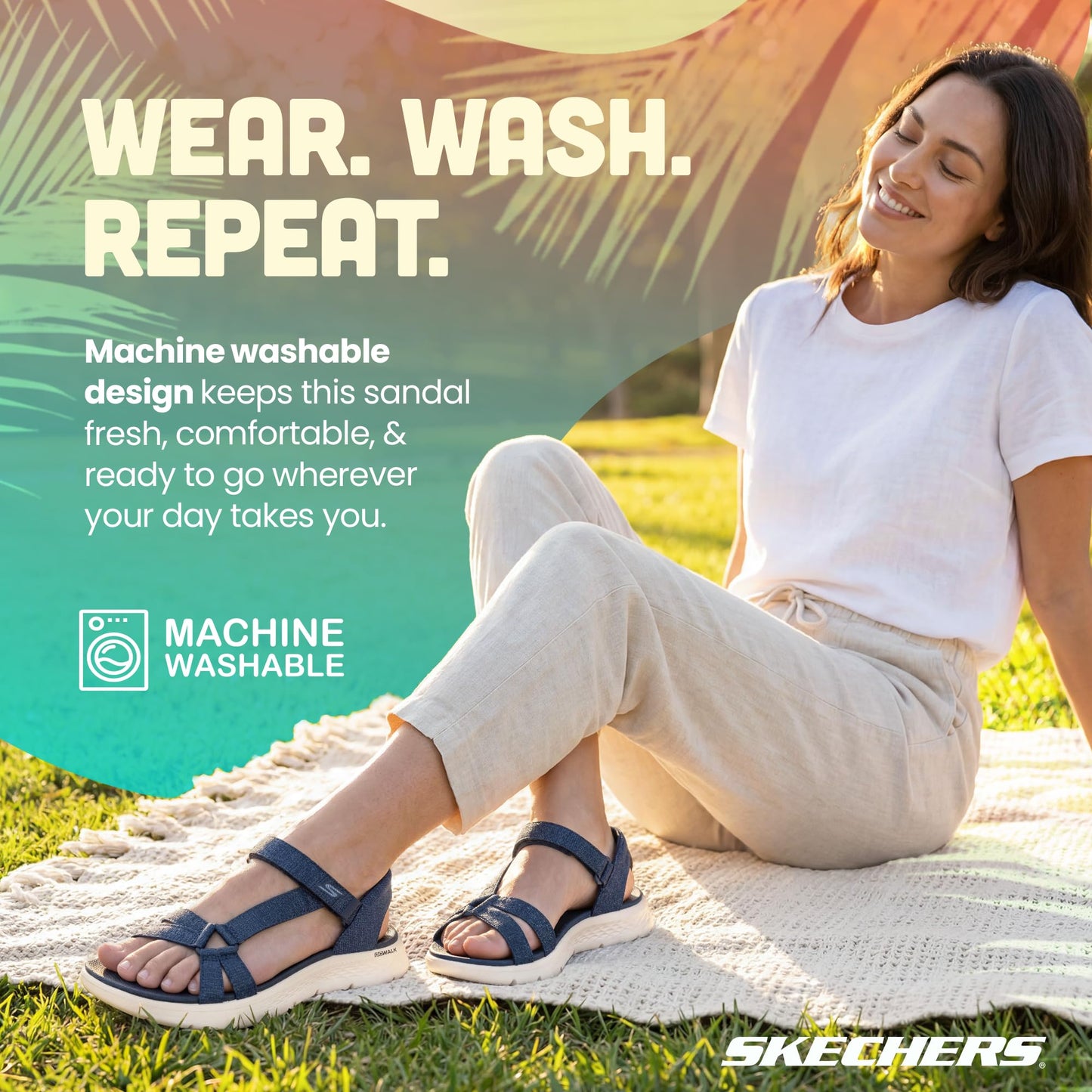 SKECHERS Women's G O Walk Flex Sandal - Illuminate Hands Free Slip-ins Fisherman, Navy, 9SKECHERS Women's GO Walk Flex Sandal - Illuminate Hands Free Slip-ins Fisherman, N…