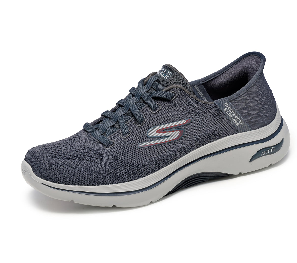 Skechers Men's Hands Free Slip-ins Go Walk Arch Fit 2.0 - Grand Select 2 Sneaker, Charcoal/Red, 15Skechers Men's Hands Free Slip-ins Go Walk Arch Fit 2.0 - Grand Select 2 Sneaker, Charco…