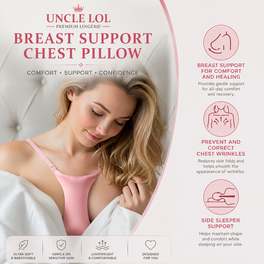 Premium Breast Support Pillow for Side Sleepers – Reduce Chest Wrinkles, Chest Compression & Improve Sleep Comfort