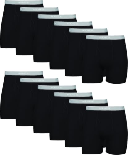 Hanes Men Hanes Boxer Briefs, Cool Dri Moisture-Wicking Underwear, Cotton No-Ride-up for Men, 6 Pack - Striped Assorted, Multi-Packs Available XXL