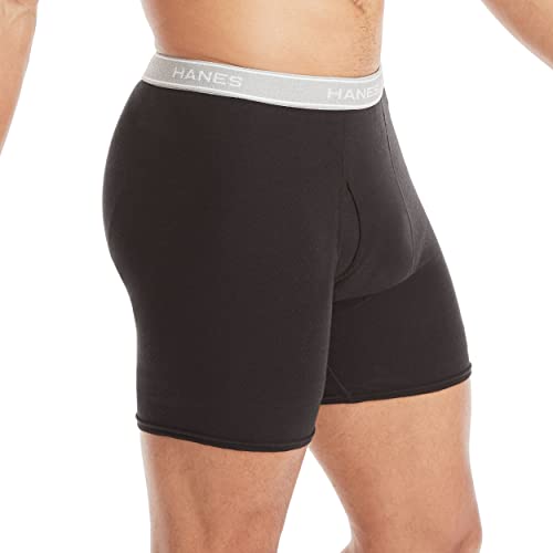 Hanes Men Hanes Boxer Briefs, Cool Dri Moisture-Wicking Underwear, Cotton No-Ride-up for Men, 6 Pack - Striped Assorted, Multi-Packs Available XXL