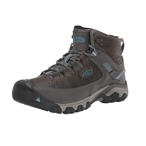 KEEN Women's Targhee 3 Mid Height Waterproof Hiking Boots, Magnet/Atlantic Blue, 8.5KEEN Women's Targhee 3 Mid Height Waterproof Hiking Boots, Magnet/Atlantic…