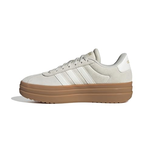 adidas Women's VL Court Bold Sneaker, Grey/Off White/White, 7.5adidas Women's VL Court Bold Sneaker, Grey/Off White/White, 7.5