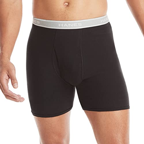 Hanes Men Hanes Boxer Briefs, Cool Dri Moisture-Wicking Underwear, Cotton No-Ride-up for Men, 6 Pack - Striped Assorted, Multi-Packs Available XXL