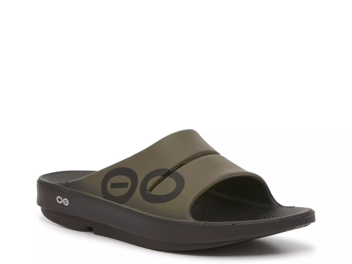 OOFOS OOahh Recovery Slide Sandals For Men & Women (Matte Black, US Footwear Size System, Adult, Women, Numeric, Medium, 11)OOFOS OOahh Recovery Slide Sandals For Men & Women (Matte Black, US Footwear S…