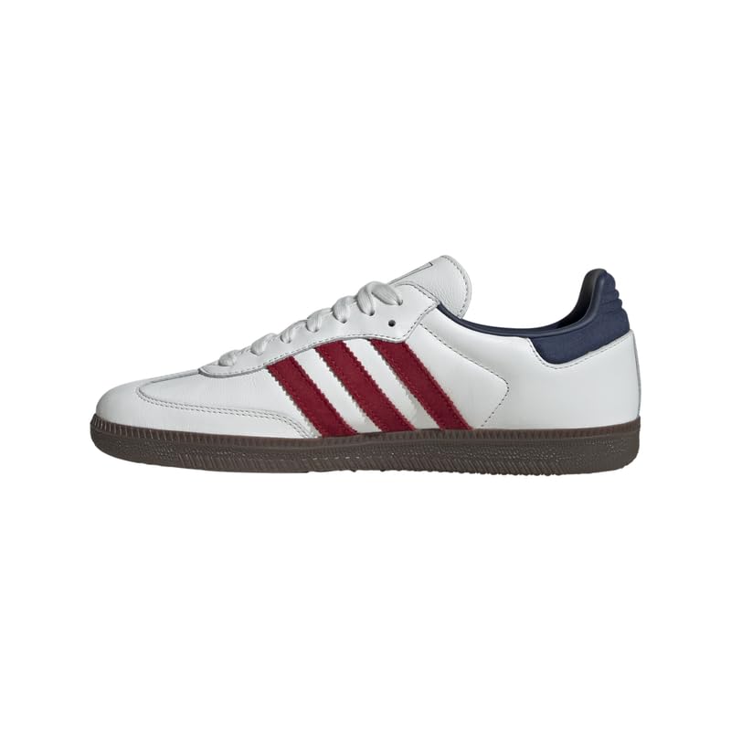 adidas Samba OG Men's Shoes, Core White/Team Victory Red/Night Indigo, Size 12.5
