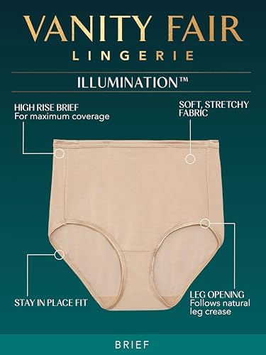Vanity Fair Women's My Favorite Pants Illumination Brief #13109, Midnight Black, Size 6