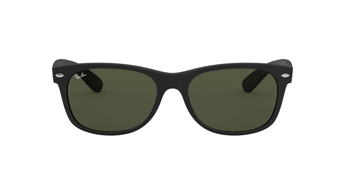 Ray-Ban Unisex RB2132 New Wayfarer Square Sunglasses, Rubber Black/G-15 Green, 55 mmRay-Ban Unisex RB2132 New Wayfarer Square Sunglasses, Rubber Black/G-15 Green, 55 mm