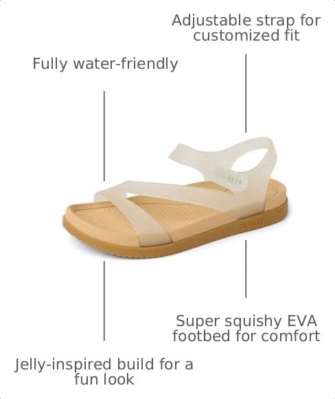 REEF Girls Sandals, Kids Cali Coastin, Glitter Confetti, 3REEF Girls Sandals, Kids Cali Coastin, Glitter Confetti, 3
