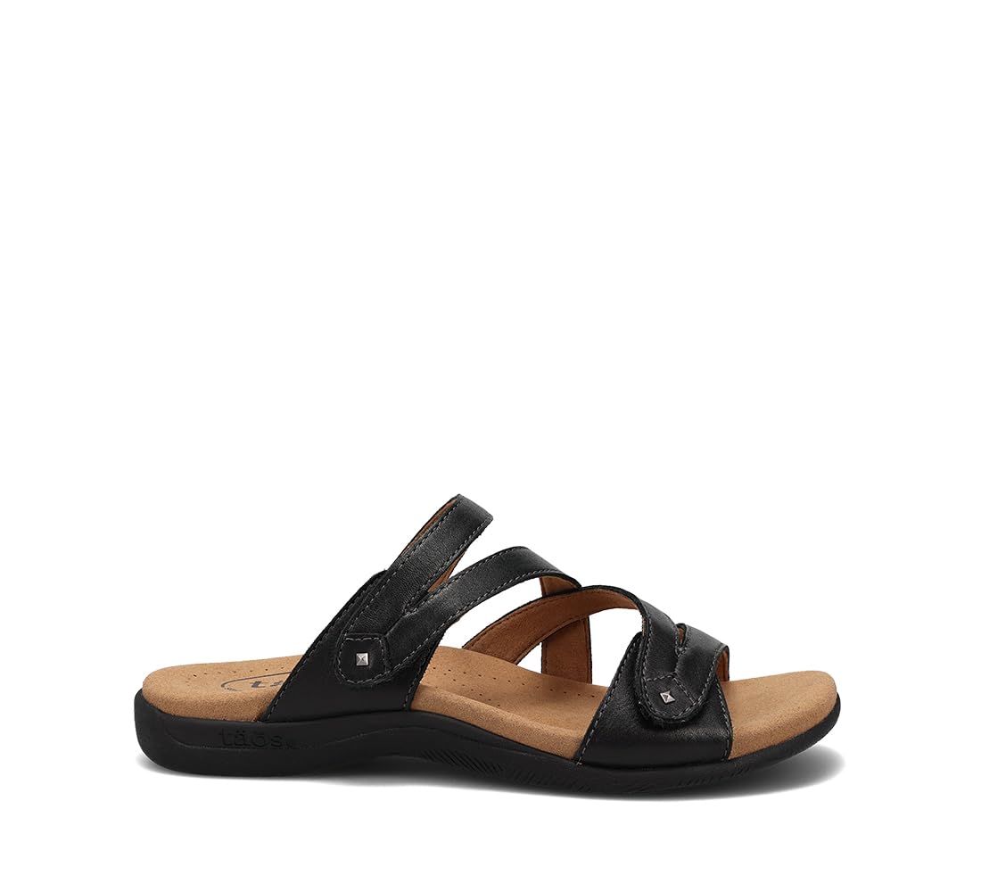 Taos Double U Premium Leather Women’s Sandal - Stylish Adjustable Strap Design with Arch Support, Cooling Gel Padding for All-Day Enjoyment and Walking Comfort