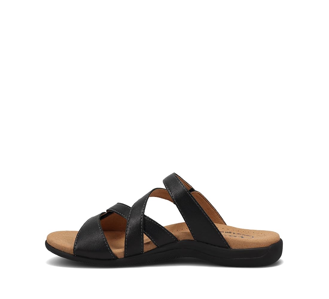 Taos Double U Premium Leather Women’s Sandal - Stylish Adjustable Strap Design with Arch Support, Cooling Gel Padding for All-Day Enjoyment and Walking Comfort