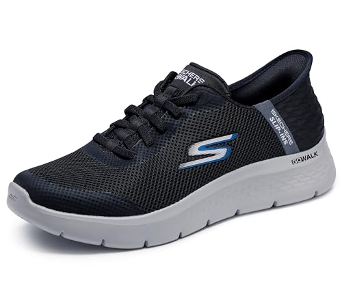Skechers Men's Hands Free Slip-ins: Go Walk Flex Hands Up Sneaker, Black/Black, 14 X-WideSkechers Men's Hands Free Slip-ins: Go Walk Flex Hands Up Sneaker, Black/Black, 14 X-W…