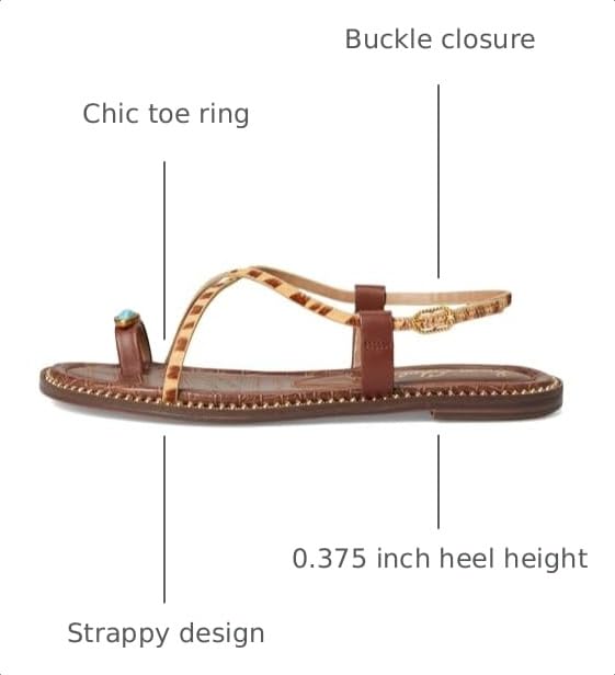 Sam Edelman Women's Tenly Flat Sandal, Summer Sand, 6.5Sam Edelman Women's Tenly Flat Sandal, Summer Sand, 6.5