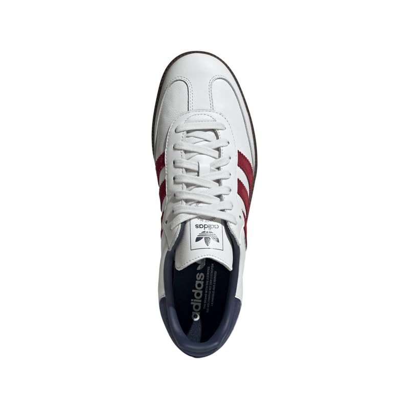 adidas Samba OG Men's Shoes, Core White/Team Victory Red/Night Indigo, Size 12.5