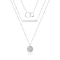 Turandoss Dainty Layered Choker Necklace, Handmade Y Pendant Necklace Multilayer Bar Disc Necklace Adjustable Layering Choker Necklaces for Women
