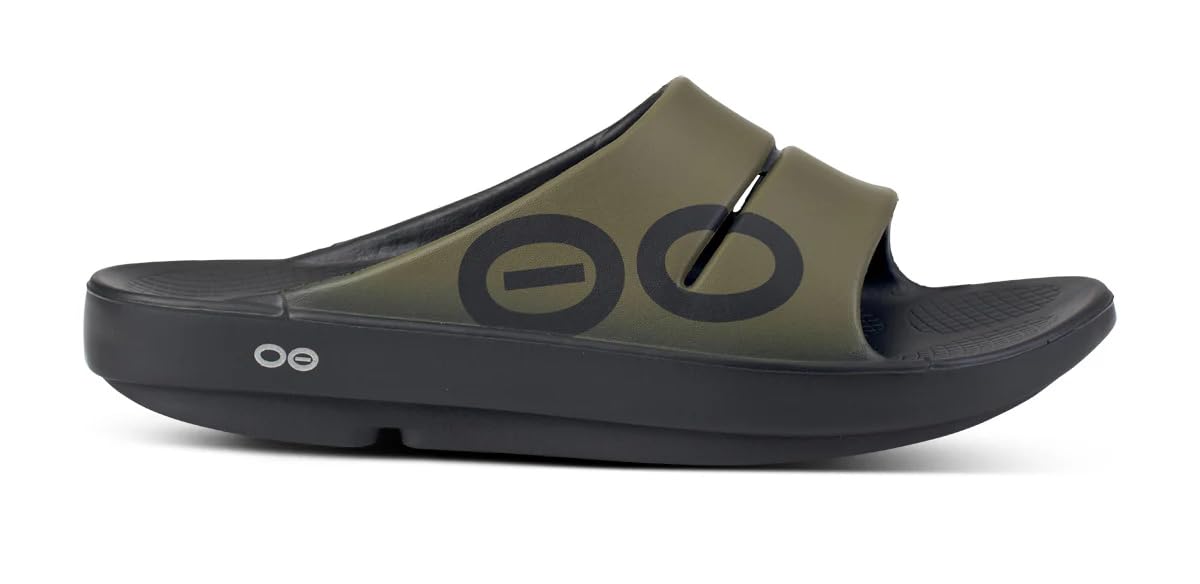OOFOS OOahh Recovery Slide Sandals For Men & Women (Matte Black, US Footwear Size System, Adult, Women, Numeric, Medium, 11)OOFOS OOahh Recovery Slide Sandals For Men & Women (Matte Black, US Footwear S…