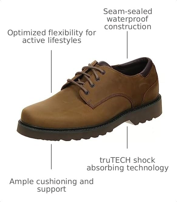 Rockport Men's Northfield Waterproof Oxford, Black, 13 MediumRockport Men's Northfield Waterproof Oxford, Black, 13 Medium