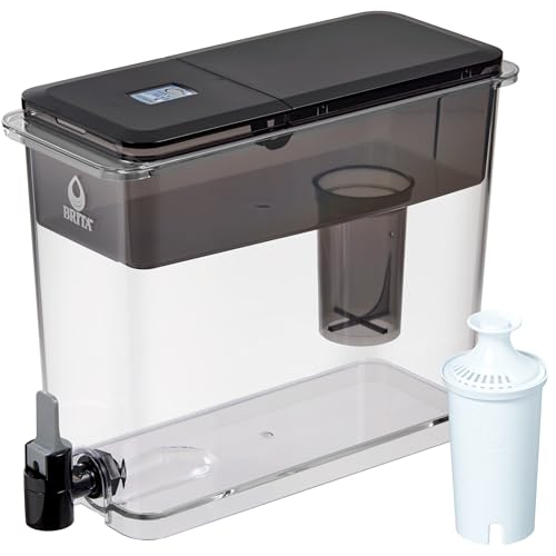 Brita XL 27 Cup Water Filter Pitcher, 1 Brita Plus Filter, Ultramax, Black