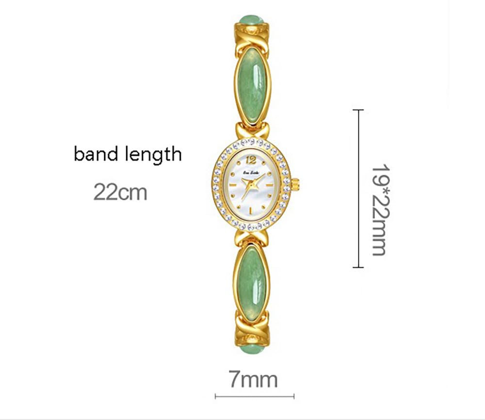 LOREO Elegant Women’s Gold Bracelet Watch Vintage Oval Dial, Waterproof Quartz Movement, Small Face Dress Watch for Ladies