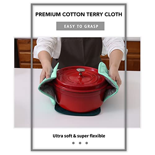 Joyhalo 6 Pack Heat Resistant Pot Holders - Terry Cloth Sets for Cooking & Baking