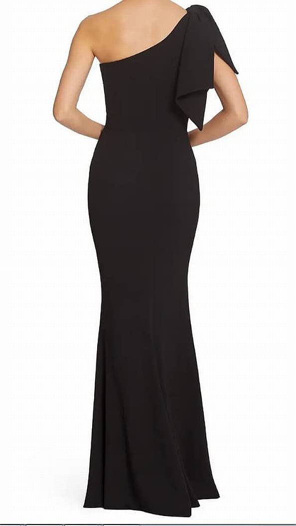 Over 80% Off Dress the Population Womens Georgina One Shoulder Bow Detail Trumpet Gown Long Dress, Peacock Blue, Medium US