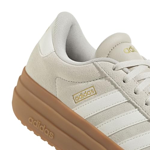 adidas Women's VL Court Bold Sneaker, Grey/Off White/White, 7.5adidas Women's VL Court Bold Sneaker, Grey/Off White/White, 7.5